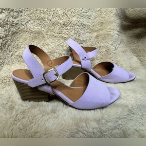 Lavender Heeled Sandal with ankle strap from Old Navy